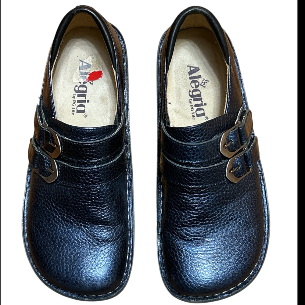 Alegria Alli Starlit Blue buckle rocker sole Size:37 (7/7.5)